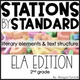 ELA Stations by Standard Literary Elements Second Grade