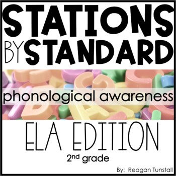 Preview of ELA Stations by Standard Phonological Awareness Second Grade