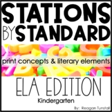 ELA Stations by Standard Print Concepts & Literary Elements