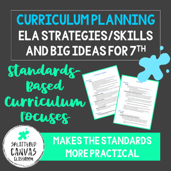 Preview of ELA Strategies/Skills and Big Ideas for 7th Grade (Curriculum Planning Resource)