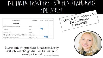 Preview of ELA Student Data Tracker with IXL-Editable