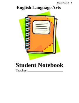 Preview of ELA Student Notebook