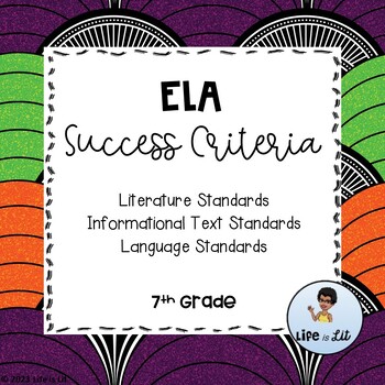 Preview of ELA Success Criteria-7th Grade