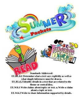 Preview of ELA Summer & Remote Learning Packet