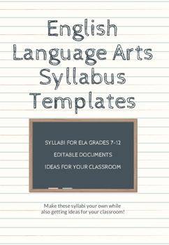 Preview of ELA Syllabus Templates