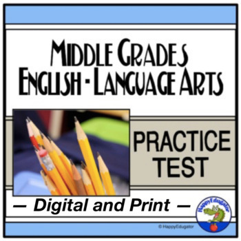 Preview of ELA TEST PREP Language Arts and Reading Middle Grades Test Practice with Easel