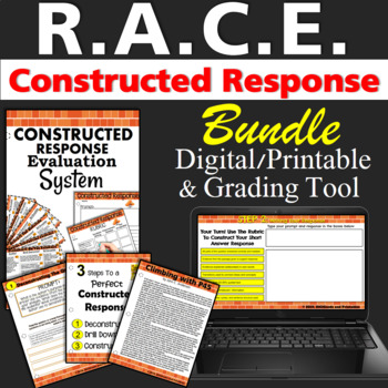Preview of ELA TEST PREP RACE Strategy Reading Response Distance Learning