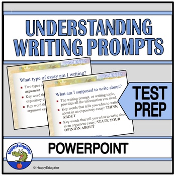 Preview of ELA TEST PREP Understanding Prompts for State Writing Tests PowerPoint