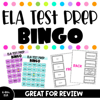 Preview of ELA TEST PREP VOCABULARY REVIEW BINGO