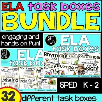 Preview of ELA Task Boxes - BUNDLE