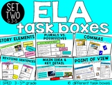 ELA Task Boxes: Set 2 (grades 3-5)