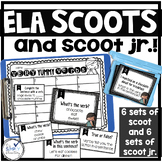 ELA Task Cards - Scoot/Scoot JR for nouns, verbs, adjectiv