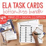 ELA Task Cards Bottomless Bundle 4th Grade I includes Goog