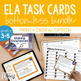 ELA Task Cards Bottomless Bundle I Google Slides I Forms I