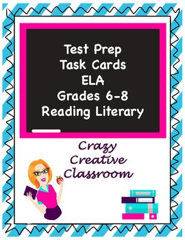 Preview of ELA Test Prep Task Cards Grades 6-8