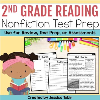 Preview of ELA Test Prep 2nd Grade - Nonfiction 2nd Grade Reading Comprehension Assessments