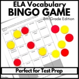 ELA Test Prep Bingo for Academic Vocabulary 8th Grade Standards