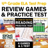 4th Grade ELA Test Prep Bundle 4 Games & READING Practice 