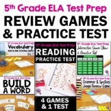 5th Grade ELA Test Prep Bundle 4 Games & 1 READING Practic
