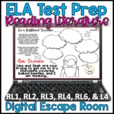 ELA Test Prep DIGITAL Escape Room - Reading Literature Mid