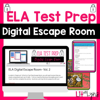 Preview of Test Prep Digital Escape Room - Reading Comprehension