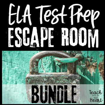 Preview of ELA Test Prep Escape Room Bundle - DIGITAL Breakout for Distance Learning