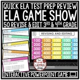 ELA Test Prep Grammar Jeopardy Game Show Revise and Edit S