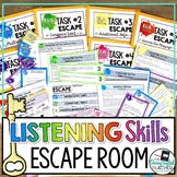 ELA Test Prep Listening Skills and Nonfiction Text Escape 