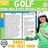 ELA Test Prep Main Idea & Supporting Details | Golf Classr