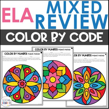 Preview of ELA Test Prep -  Test Prep Coloring Pages - ELA Review - Middle School