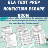 ELA Test Prep NonFiction Reading Digital Escape Room: Rhet
