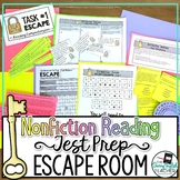 ELA Test Prep Nonfiction Reading Escape Room Activity