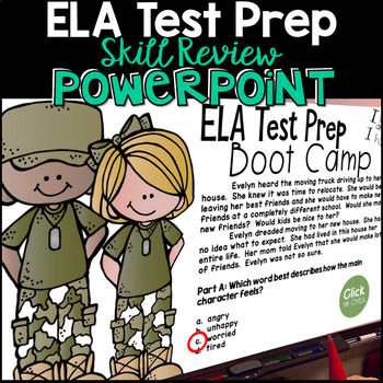 Preview of ELA Test Prep PowerPoint Review