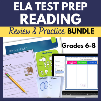Preview of ELA Test Prep Reading Review and Practice Activity for Middle School Boot Camp