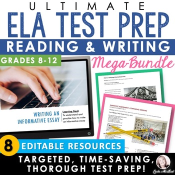 Preview of ELA Test Prep Reading and Writing Assessment Bundle: Reading & Writing Test Prep