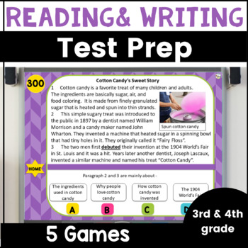 Preview of STAAR Test Prep - Reading and Writing Test Prep Review Games for ELA Test Prep