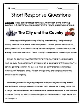 ELA Test Prep: Short Response Questions by The Teacher Treasury | TpT
