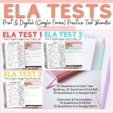 ELA Test Prep Spelling | Grammar | Punctuation Bundle