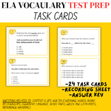 ELA Test Prep Task Cards - Vocabulary Practice