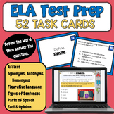 ELA Test Prep Task Cards for Language and Grammar Skills