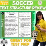 ELA Test Prep Text Structure Task Cards Slides | Soccer Cl
