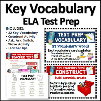 Preview of ELA Test Prep Vocabulary 
