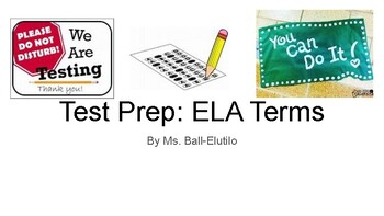 Preview of ELA Test Prep: Vocabulary Game