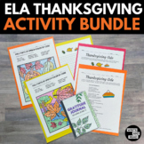 ELA Thanksgiving Activity Bundle - English Language Arts