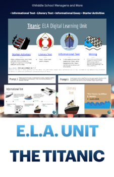 Preview of ELA: Titanic: Digital Learning Unit - Comparing Authors Perspectives