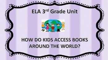 Preview of ELA Unit Grade 3 HOW DO CHILDREN ACCESS BOOKS?
