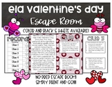 ELA Valentine's Day Print or Digital Escape Room