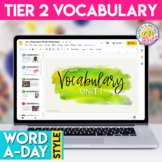 ELA Vocabulary Unit 1: Tier 2 Vocabulary List and Activiti