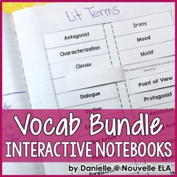 Preview of Vocabulary for Interactive Notebooks - Elements of Literature, Poetry, and Drama