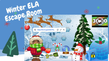 Preview of ELA WINTER ESCAPE ROOM